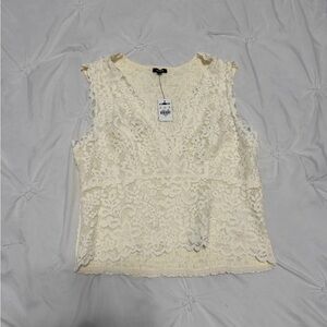 Express Cream Lace Women's Blouse